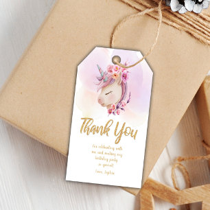 Editable Girls Party Favour Tags with Sparkles