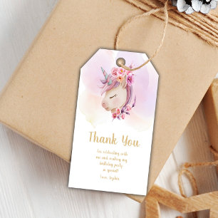 Editable Girls Thank You Gift Tags with Stars