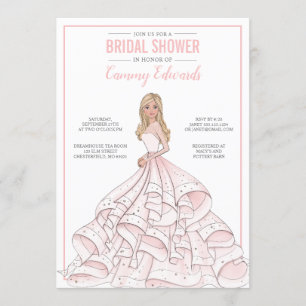 Editable Glam Bride Bridal Shower Invitation