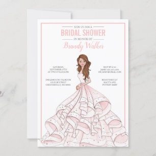 Editable Glam Bride Bridal Shower Invitation