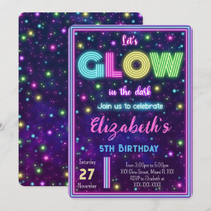 Editable Glow Invitation