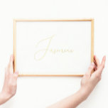 Editable Gold Calligraphy Text | Names<br><div class="desc">Editable Gold Calligraphy Text | Names Foil Prints</div>