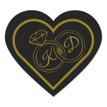 Editable Gold Initials Engagement Envelope Seal