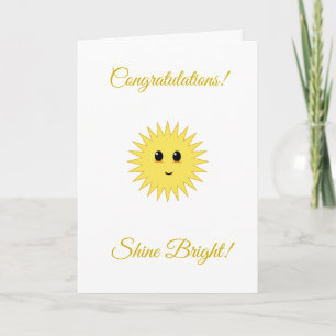 Editable Golden Congratulations Shine Bright Card