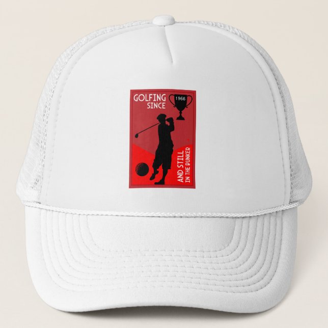 Editable Golfers Birthday Gift Trucker Hat (Front)