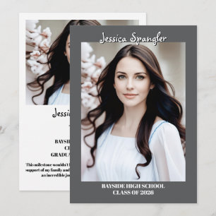 Editable Graduation Announcement - Double Sided