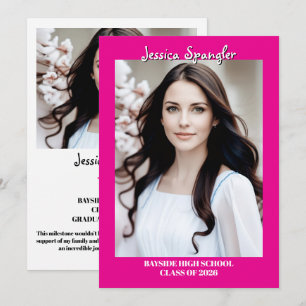 Editable Graduation Announcement - Double Sided
