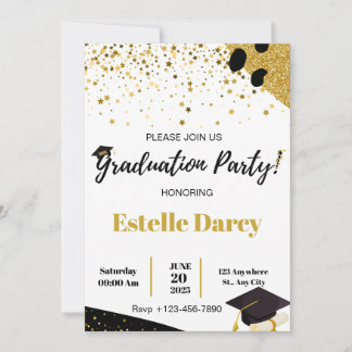 Editable Graduation Invitation