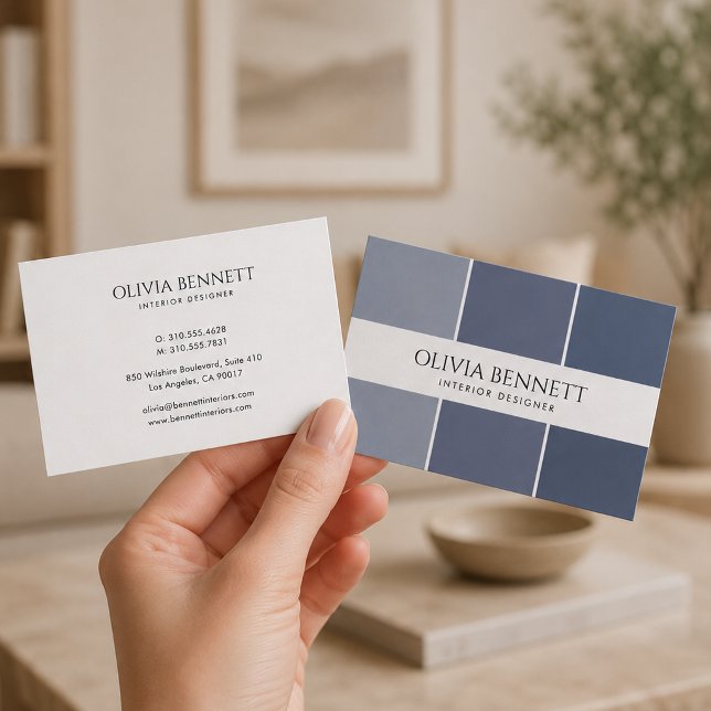 Editable Grey Colour, Modern Interior Designer Business Card (Editable Grey Color, Modern Interior Designer Business Card)