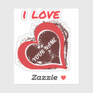 Editable Grunge Heart Love Design – Add Your Own T