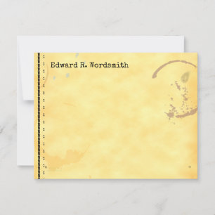 Editable Grunge Vintage Typeart Teastain Calling Card