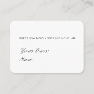 Editable Guess How Many Kisses, Candies Card