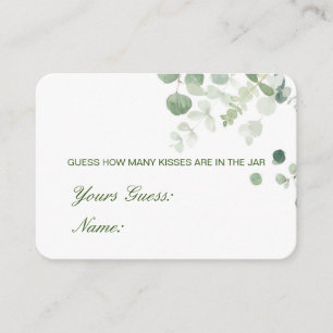 Editable Guess How Many Kisses, Candies Card