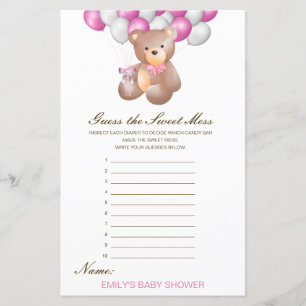 Editable Guess the Sweet Mess, Dirty Diaper