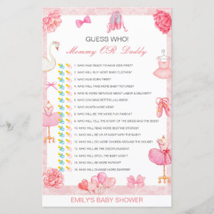 Editable Guess Who, Mum or Dad Baby Shower Game