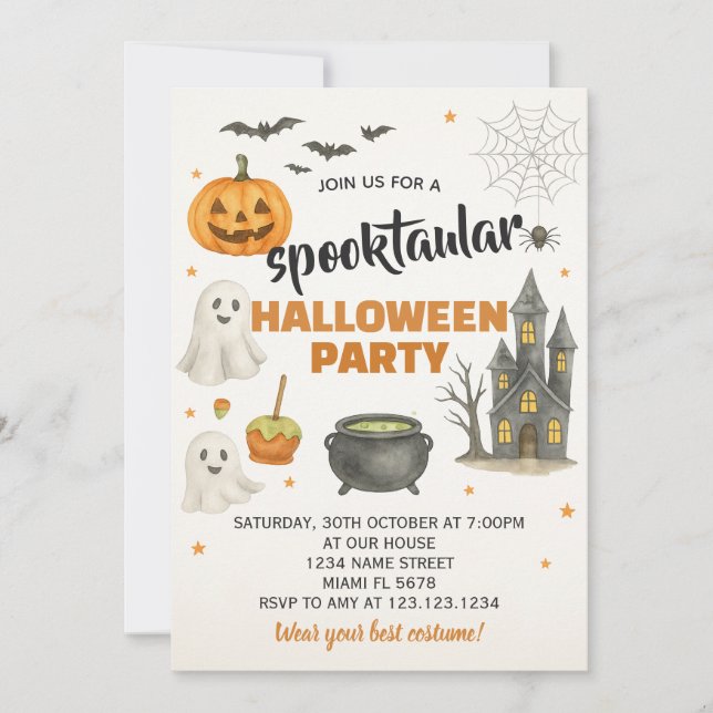 Editable Halloween Block Party Invite (Front)