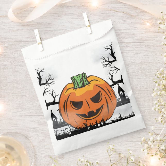 Editable Halloween Invitation, Halloween Party  Favour Bags (Clipped)