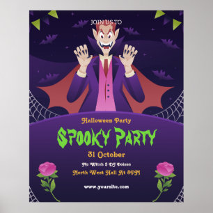 Editable Halloween Invitation, Halloween Party  Poster