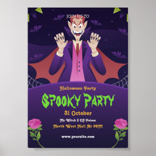 Editable Halloween Invitation, Halloween Party Poster