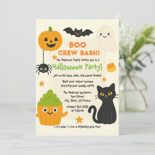 Editable Halloween – Little Monster Bash -  Invitation
