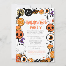 Editable Halloween Party Invitation Template