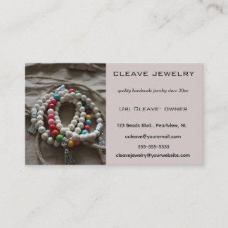Editable Handmade Jewelry Business Card