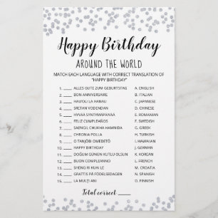 Editable Happy Birthday around the world Game