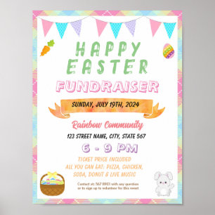 Editable happy easter event flyer poster