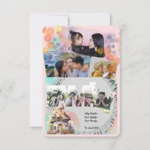 Editable Happy Family Photo Card