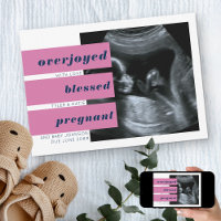Editable Headlines 2 Photo Navy Pink Pregnancy