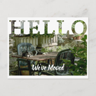 Editable Hello Neighbour, New Address, intro Announcement Postcard
