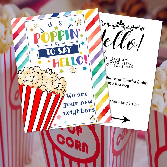 Editable Hello Neighbour,  New Address, intro Announcement Postcard (Creator Uploaded)