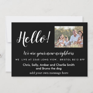 Editable Hello Neighbour,  New Address, intro Invitation