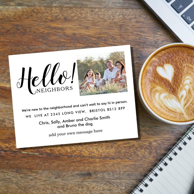 Editable "Hello Neighbour" Postcard | New Address, (Creator Uploaded)