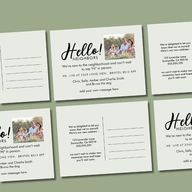 Editable "Hello Neighbour" Postcard | New Address, (Creator Uploaded)