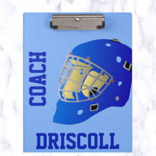 Editable Hockey Coach Clipboard