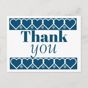 Editable Holiday Christmas Thank You Postcard