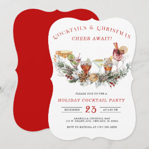Editable Holiday Cocktail Party Invitation