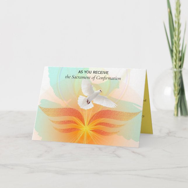 Editable Holy Spirit Sacrament of Confirmation Card (Front)