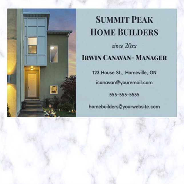 Editable Home Builders Business Card (Creator Uploaded)