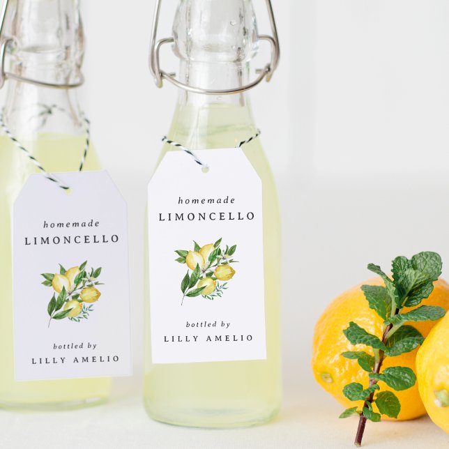 Editable Homemade Limoncello Favour Tag (Creator Uploaded)