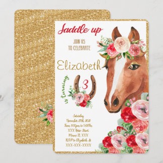 Editable Horse Invitation