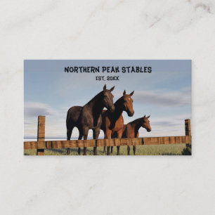 Editable Horse Stables Business Card