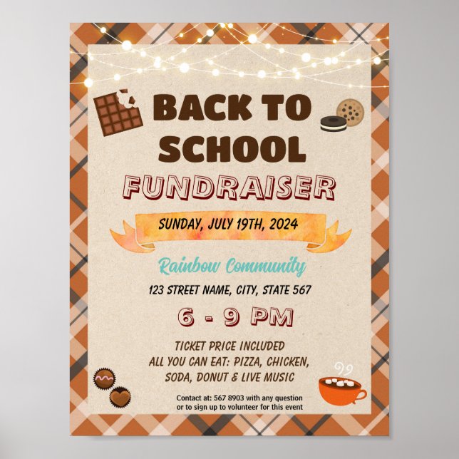 Editable Hot cocoa party flyer Poster (Front)