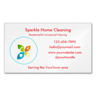 Editable House Cleaning Business Card