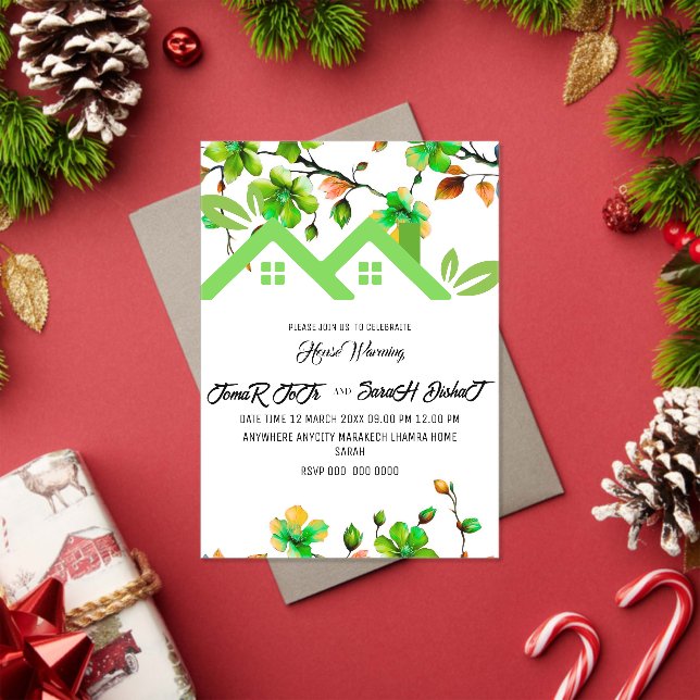Editable House Warming Invitation, House Warming P Acrylic Invitations (Insitu (Holiday))