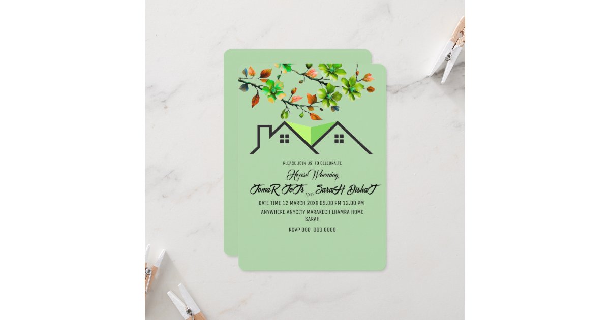 Editable House Warming Invitation, House Warming P Invitation | Zazzle