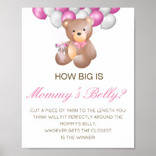 Editable How Big is Mommy's Belly Game Poster