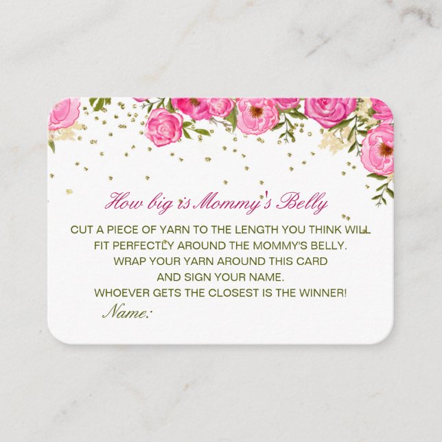 Editable How Big is Mummy's Belly Card (Front)