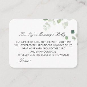 Editable How Big is Mummy's Belly Card